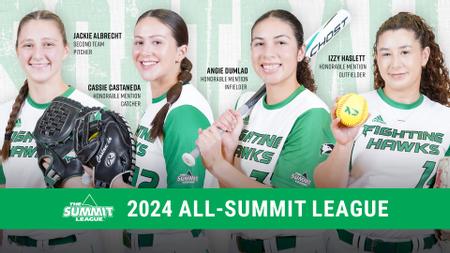 Four Fighting Hawks named to Softball All-Summit League Teams