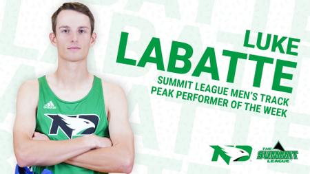 Labatte Earns Summit League Track Peak Performer of the Week Honors