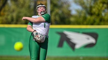 Carr Throws Complete Game to Lead Fighting Hawks to Game Two Win at St. Thomas