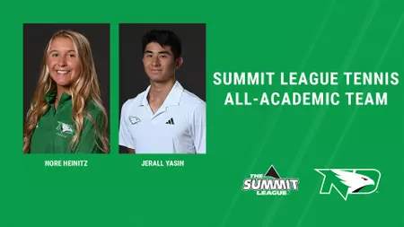 Nore Heinitz, Jerall Yasin named to Summit League Tennis All-Academic Team