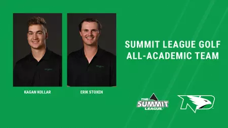 Kagan Kollar, Erik Stoxen earn Summit League Golf All-Academic Team honors