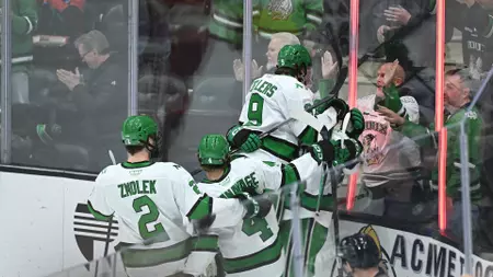 No. 5 North Dakota rolls to 5-0 win over No. 9/10 Denver in series opener