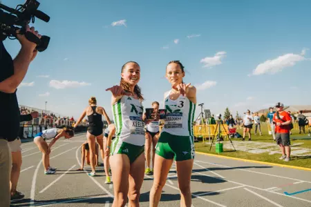 Two school records fall, six earn medals on middle day of Summit League Outdoor Championships