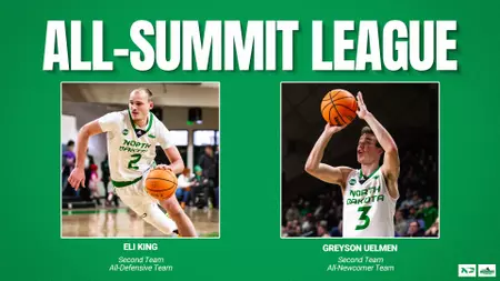 Two Hawks Earn All-Summit League Honors, King Named Defensive Player of the Year