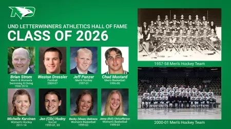 North Dakota Athletics announces 2026 Hall of Fame Class