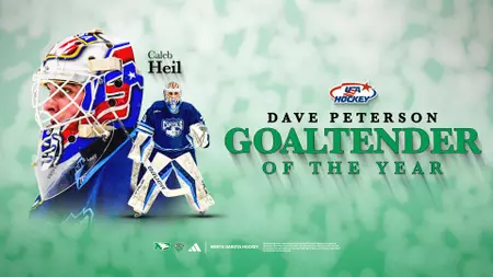 Caleb Heil named Dave Peterson Goaltender of the Year by USA Hockey