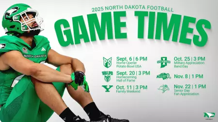 North Dakota releases 2025 home kickoff times & promotions