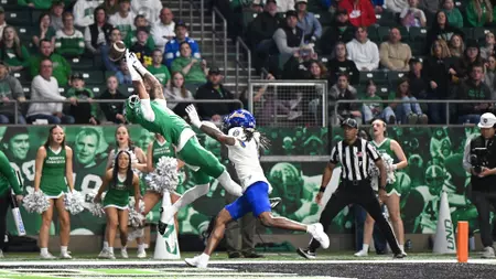 No. 13/16 UND stumbles in 34-31 overtime loss to No. 22 SDSU