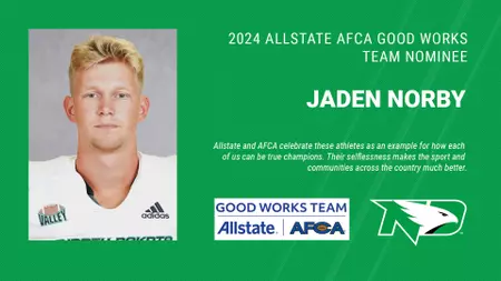 Norby nominated for 2024 Allstate AFCA Good Works Team