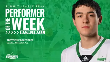 Eaglestaff earns second Summit League Peak Performer of the Week honor