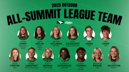 Thirteen Fighting Hawks earn All-Summit League honors